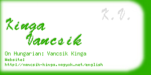 kinga vancsik business card